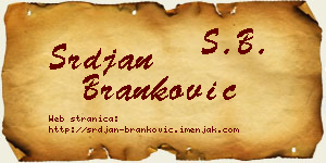 Srđan Branković vizit kartica